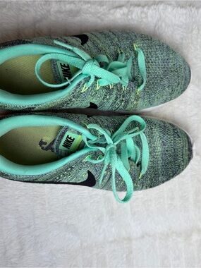 Nike Mint Aqua Flyknit Running Shoes